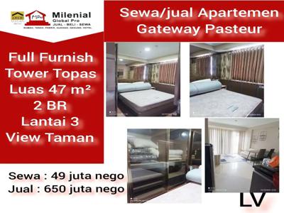 ddisewakan / ddijual apartemen gateway pasteur full furnish lantai 3