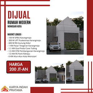 200 Jt-an Rumah Murah Wonosari Kota,Desain Modern Bisa KPR DP Ringan