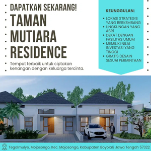 Cari rumah minimalis dikota boyolali, Taman Mutiara Residence aja