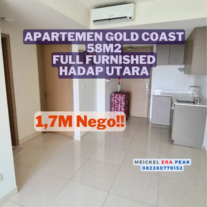 DIJUAL Apartemen Gold Coast, 58m2, Furnished, Sea View