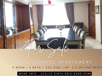 Dijual Apartement Simprug Terrace 4BR Full Furnished SHM