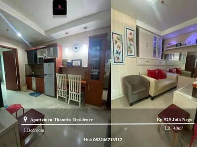 Dijual Apartement Thamrin Residences High Floor 1BR Full Furnished
