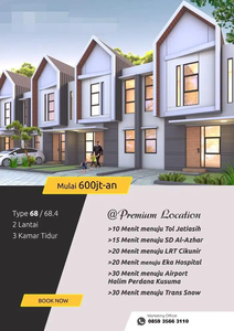 DIJUAL CLUSTER GAYA SCANDINAVIA ASRI DI JATIASIH HANYA 600 JUTAAN