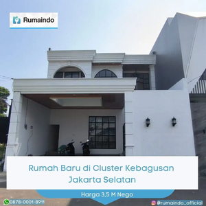 Dijual Murah Rumah Baru di Cluster Kebagusan Jakarta Selatan