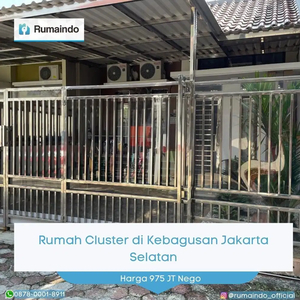 Dijual Murah Rumah Cluster di Kebagusan Jakarta Selatan