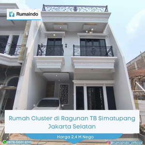 Dijual Murah Rumah Cluster di Ragunan TB Simatupang Jakarta Selatan
