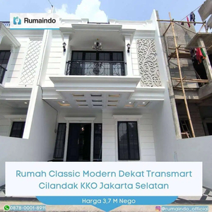 Dijual Rumah Classic Modern Dekat Transmart Cilandak KKO Jakarta