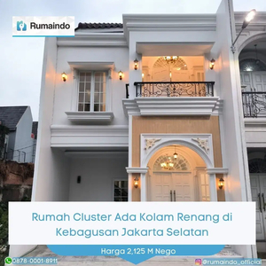 Dijual Rumah Cluster Ada Kolam Renang di Kebagusan Jakarta Selatan