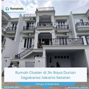 Dijual Rumah Cluster di Jln Raya Durian Jagakarsa Jakarta Selatan