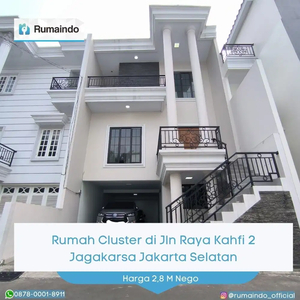 Dijual Rumah Cluster di Jln Raya Kahfi 2 Jagakarsa Jakarta Selatan