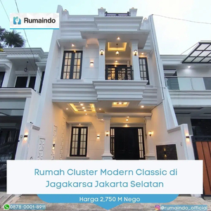 Dijual Rumah Cluster Modern Classic di Jagakarsa Jakarta Selatan