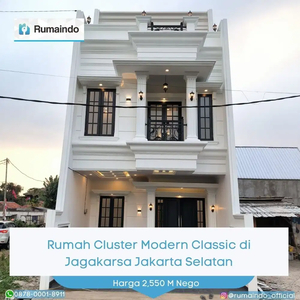 Dijual Rumah Cluster Modern Classic di Jagakarsa Jakarta Selatan