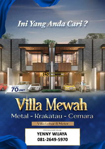 Dijual Villa Mewah Komplek Cemara Park Palace Jl.Pendidikan - Metal