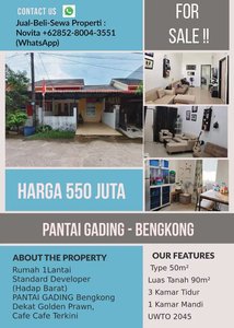 Rumah 1Lantai PANTAI GADING Bengkong