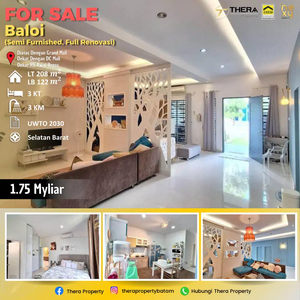 Rumah 2 Lantai Bagus Semi Furnished HGB di Baloi, Batam