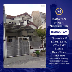 Rumah Babatan Pantai MERR Kenjeran dkt Pakuwon City Mulyosari Sutorejo