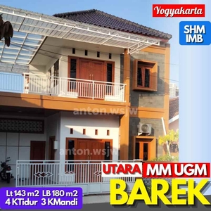 Rumah Baru Jogja 2 Lantai Siap Huni Utara Mm Ugm Lt 143 M Shm