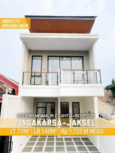 Rumah Baru Rooftop Di Jakarta Selatandekat Pusat Bisnis Cilandak