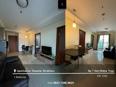 Sewa Apartement Thamrin Residence Mid Floor 1BR Full Furnished Tower D