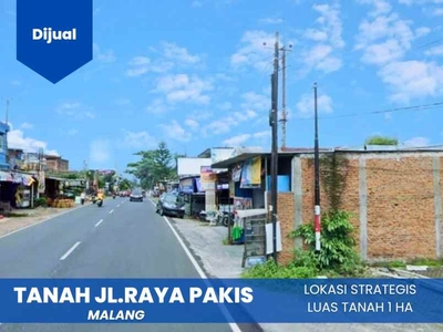 Tanah Dijual Luas 1 Hektar Di Poros Jalan Raya Asrikaton Pakis Malang