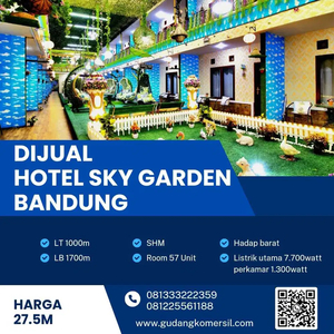 Dijual Hotel Sky Garden 1000m2 Lokasi di Bandung Bu