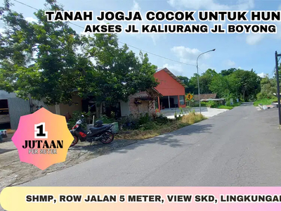 Dijual tanah Jogja Sleman dekat Kopi Klotok Jalan Kaliurang SHMP