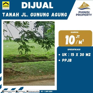 DIJUAL TANAH KAVLING DI JALAN GUNUNG AGUNG TANJUNG BUNGA