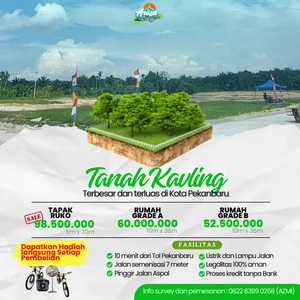 Dijual Tanah Kavling Lokasi Strategis Dalam Kota Pekanbaru