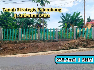 Jual Tanah Sertifikat SHM Pinggir Jalan Area Sukatani Palembang