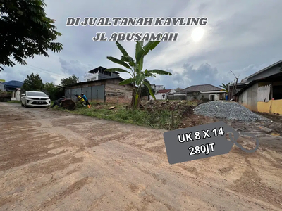 tanah kavling abusamah siap bangun dekat spbu