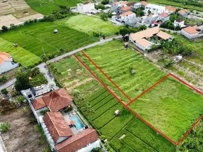 Tanah kawasan villa mewah di Canggu, Akses jalan privat 3 meter