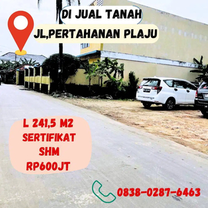 tanah siap bangun jl pertahanan plaju