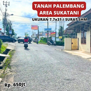 Tanah Strategis Cocok Untuk Usaha Dekat Jl.Mangkunegara Palembang