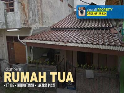 Jual Rumah Tua Hitung Tanah Kampung Rawa Sawah Johar Baru Jakarta