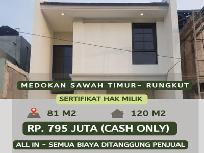 Tinggal 1 Unit ‼️Rumah Minimalis 2 lantai Medokan Sawah Rungkut