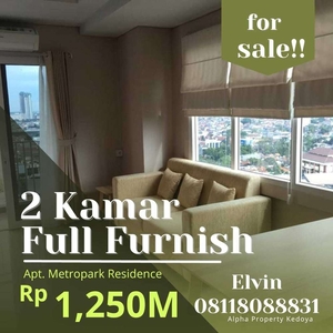 Apartemen 2 Kamar Furnish Bagus, Lantai Sedang, Kedoya-Jakarta Barat