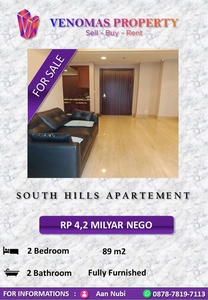 Dijual Apartement South Hills 2BR Full Furnished Low Floor