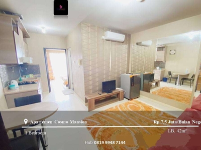 Disewakan Apartemen Cosmo Mansion Middle Floor 1BR Full Furnished