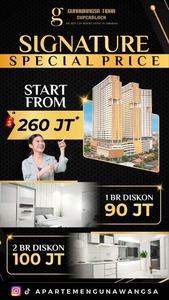 Gunawangsa Tidar Diskon 100Juta Signature Special Price Tower A 1BR