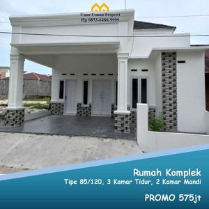Padang Property Jual Rumah 3 Kamar Tipe85 Tanah 120m Promo 580jt Bypas