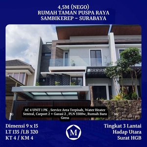 Rumah Baru Gress Mewah Taman Puspa Raya Citraland Surabaya Barat
