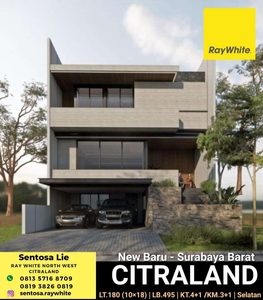 Rumah Citraland Utama + Kolam Renang New Modern Mewah Surabaya Barat