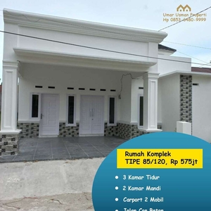 Rumah Komplek Dijual di Padang 3 Kamar Tipe 85 Tanah 120m Promo 580Jt