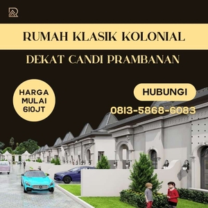 RUMAH MEDITARANIA KLASIK DI PRAMBANAN 600JTAN