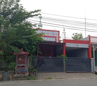 Rumah Merah Harga Murah di Jalan utama Perumahan SBS Harapan Jaya