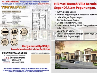 Rumah Murah Villa Mitra Intan Singkawang mulai Rp. 350 jt