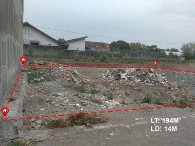 Tanah Tegalan 194m2 di Purwomartani