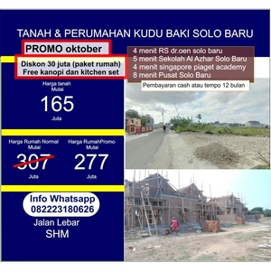 Dijual Tanah Kavling Siap Bangun Luas 66-88 m2 Lokasi Strategis Legalitas SHM - Sukoharjo