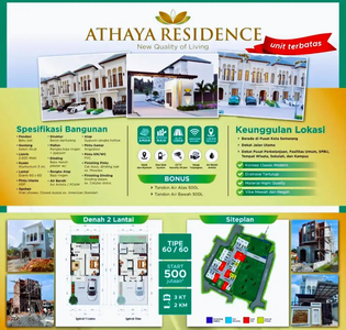 Athaya Residence Cluster Promo Rumah 2 Lantai