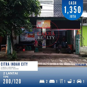 Citra Indah City Rumah pinggir jalan utama bisa buat usaha siap huni